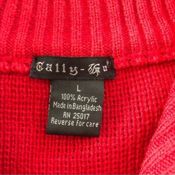 Cally-Go Red Knot Full Zip Cardigan Sweater Women Size Large - Picture 5 of 6